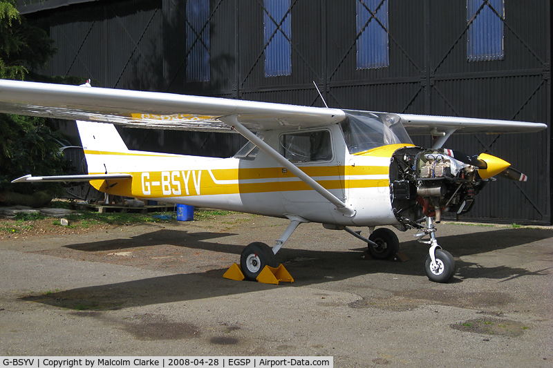 G-BSYV, 1976 Cessna 150M C/N 150-78371, Cessna 150M at Peterborough Sibson Airfield, UK.