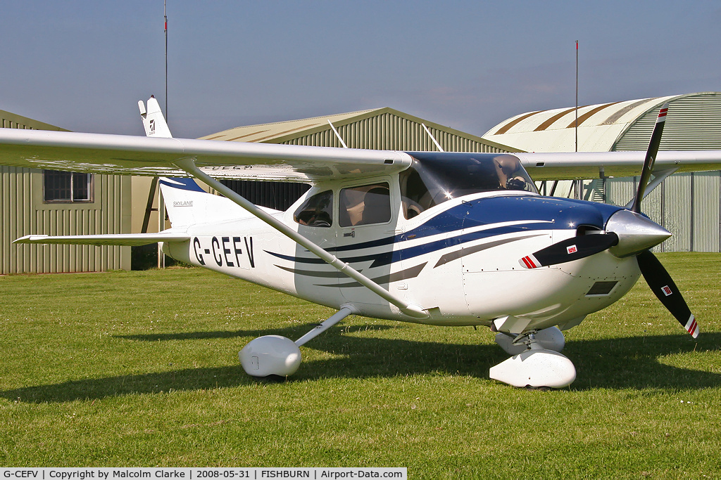 G-CEFV, 2005 Cessna 182T Skylane C/N 18281538, Cessna 182T Skylane at Fishburn Airfield, UK in 2008.