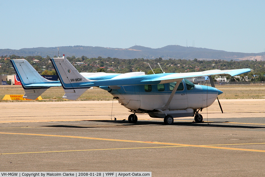 VH-MGW, 1973 Cessna 337G Super Skymaster C/N 33701502, Cessna 337G Super Skymaster at Parafield Airfield, South Australia.