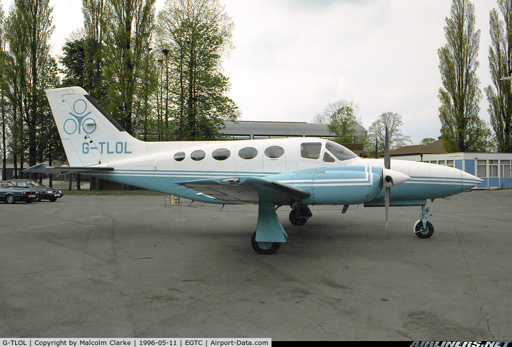 G-TLOL, 1980 Cessna 421C Golden Eagle C/N 421C-0838, Cessna 421C Golden Eagle at Cranfield Airport, UK.
