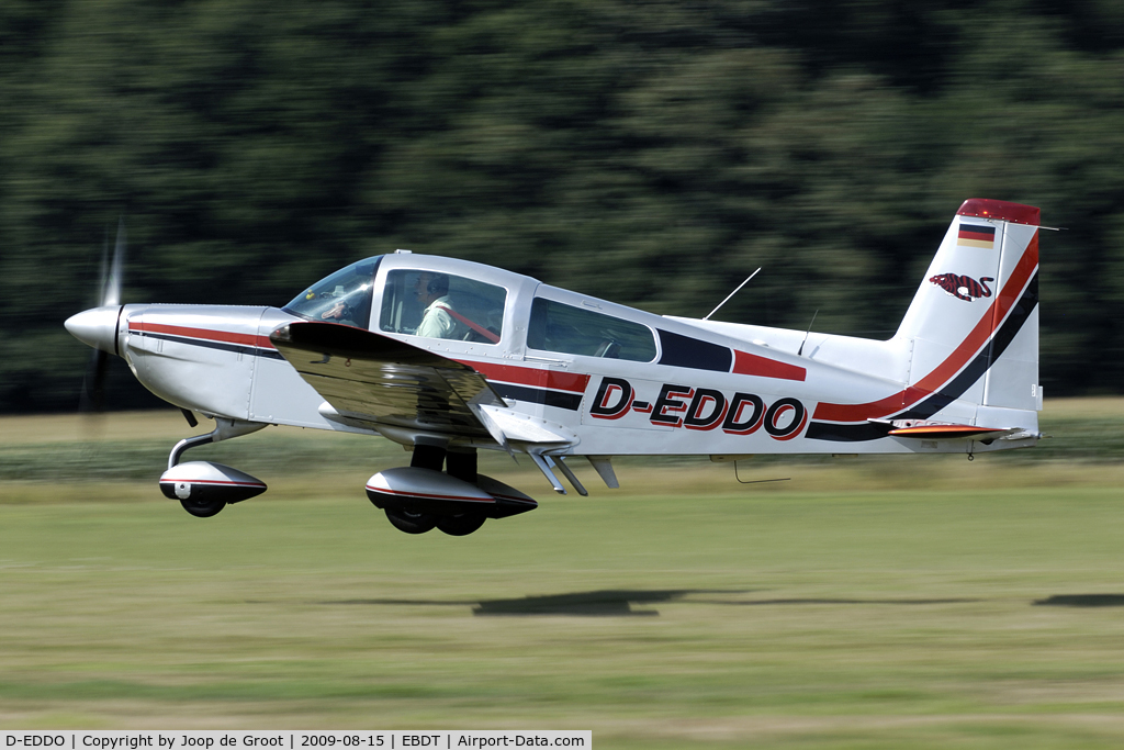 D-EDDO, Grumman American AA-5B Tiger C/N AA5B-0005, touch down on the Diest runway