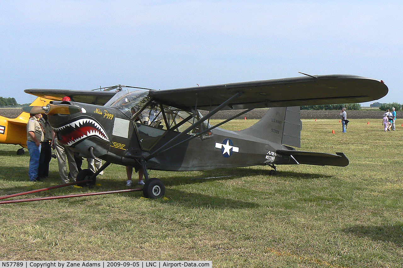 N57789, Stinson L-5 Sentinel C/N 76-272, Warbirds on Parade 2009 - at Lancaster Airport, Texas