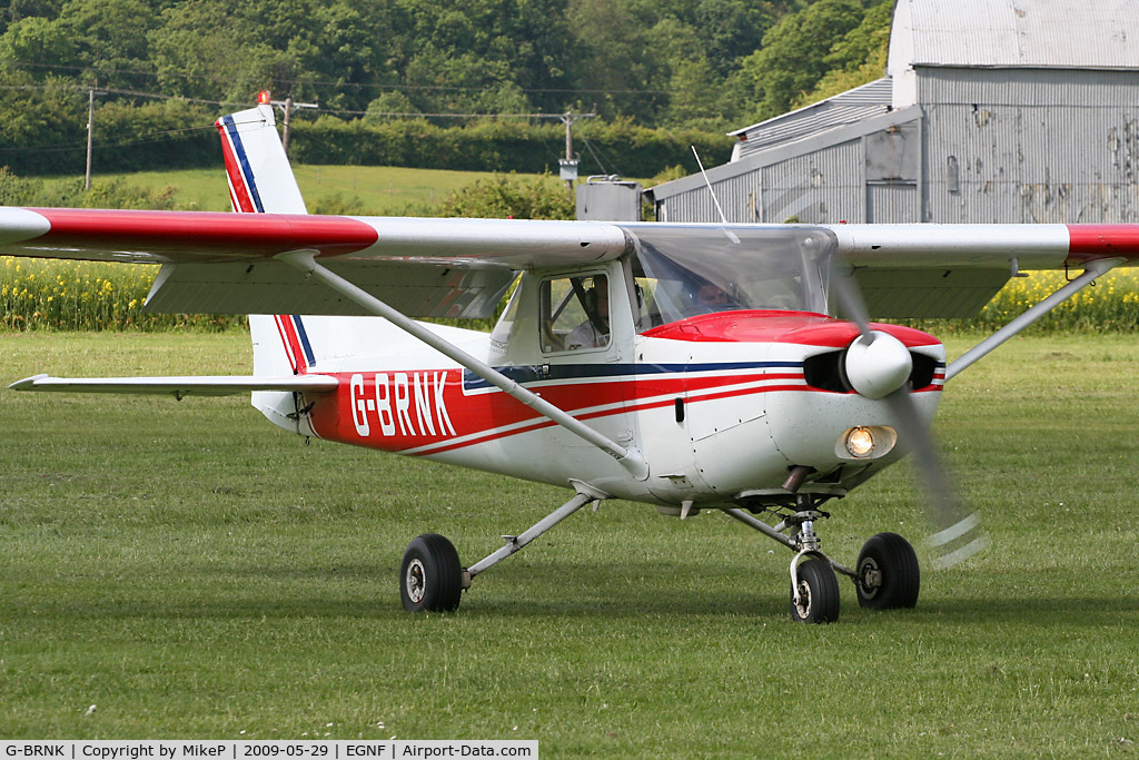 G-BRNK, 1977 Cessna 152 C/N 152-80479, Taxiing in on arrival.