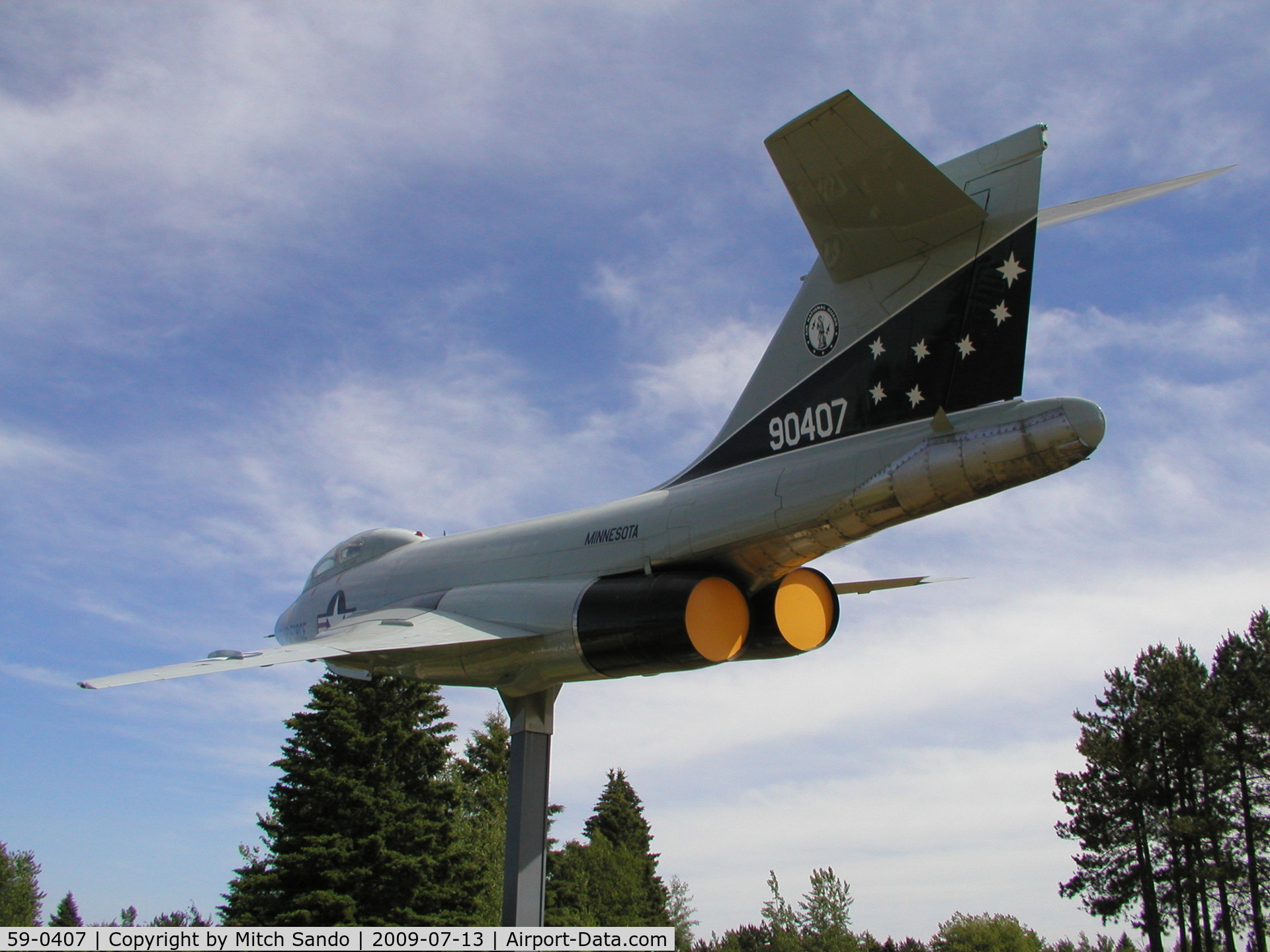 59-0407, 1959 McDonnell F-101F-116-MC Voodoo C/N 731, At the Proctor Golf Course in Proctor, MN.