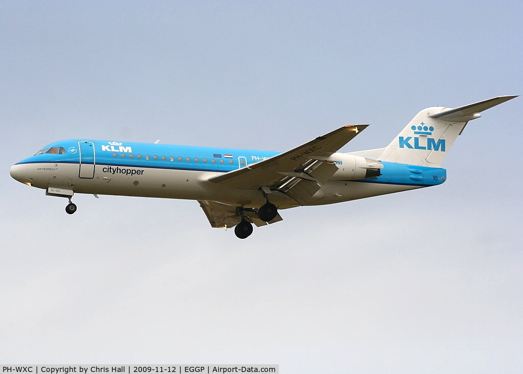 PH-WXC, 1996 Fokker 70 (F-28-0070) C/N 11574, KLM