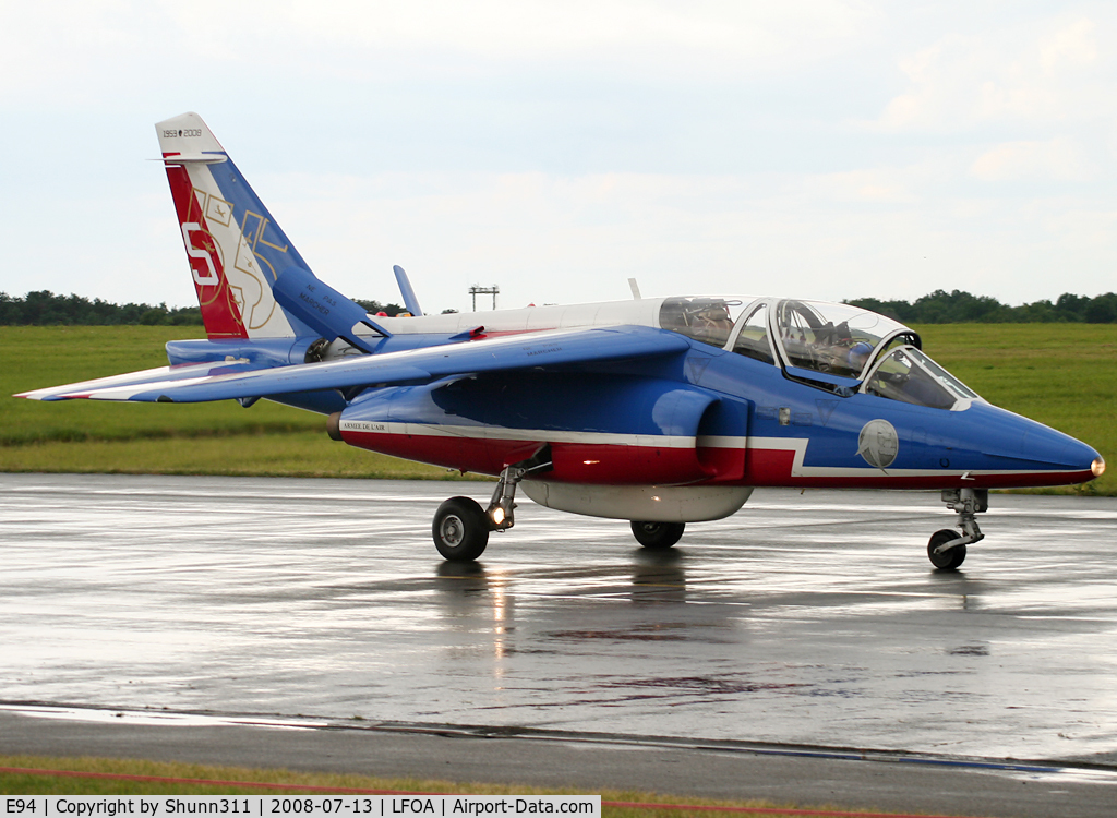 E94, Dassault-Dornier Alpha Jet E C/N E94, Come back from demo flight during LFOA Airshow 2008