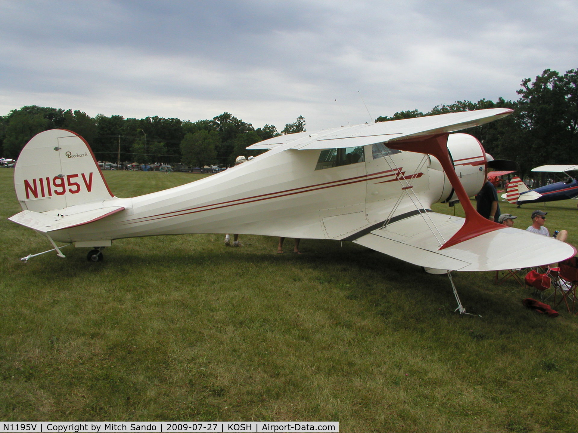 N1195V, 1947 Beech D17S Staggerwing C/N 6749, EAA AirVenture 2009.