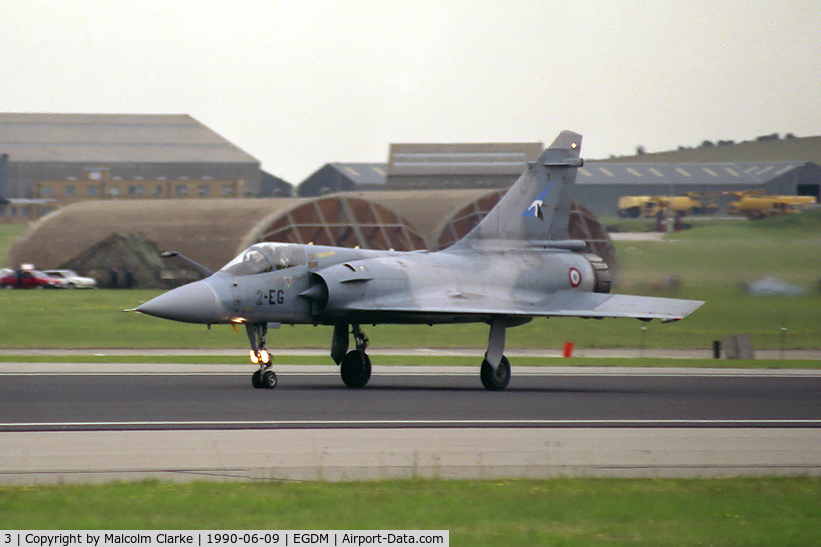 3, Dassault Mirage 2000C C/N 3, Dassault Mirage 2000C. 50th Anniversary BoB Air Show in 1990.