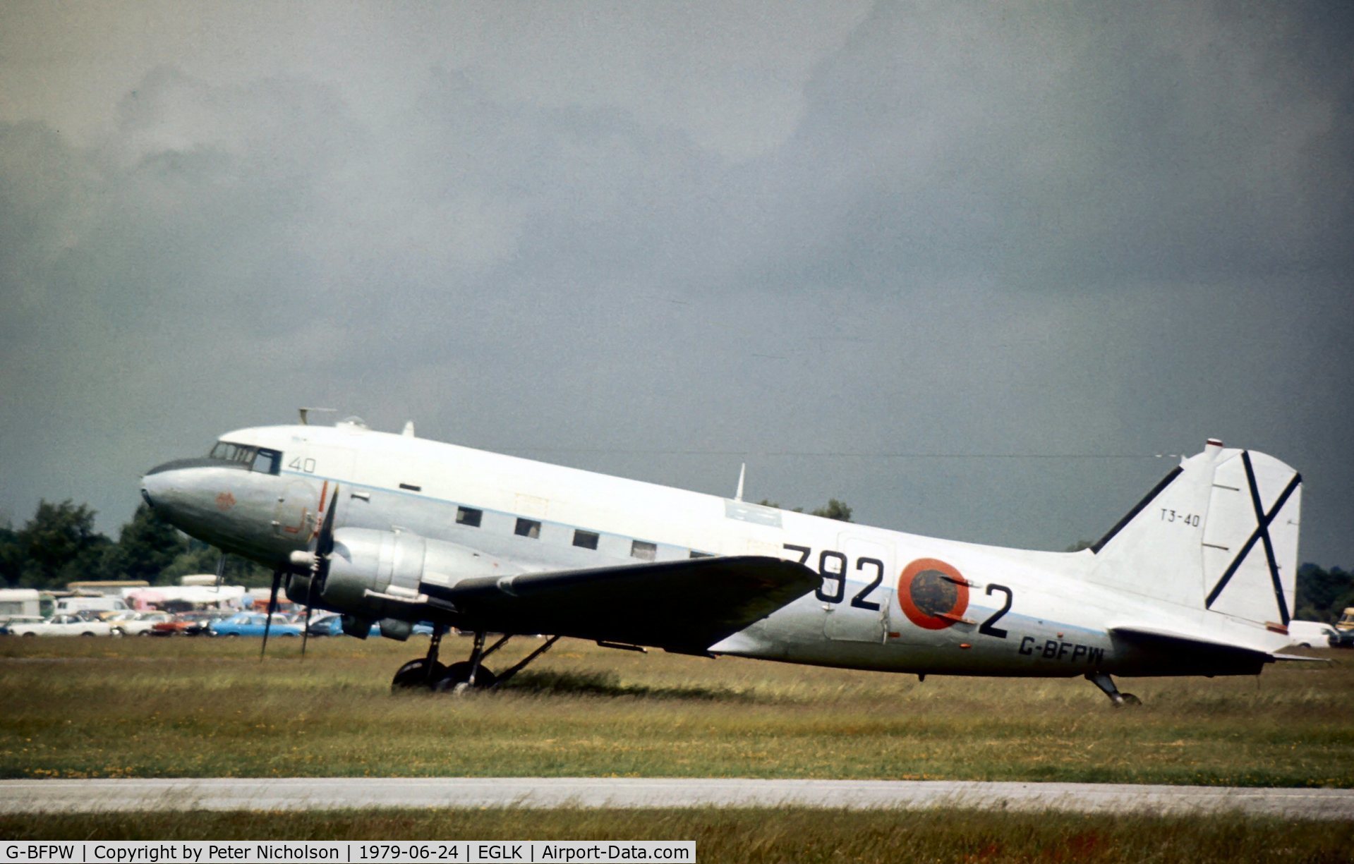 G-BFPW, Douglas C-47B Skytrain C/N 33604, Ex Spanish Air Force C-47B T.3-40 as seen at Blackbushe in the Summer of 1979.