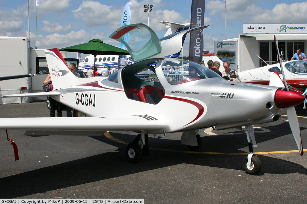 G-CGAJ, Alpi Aviation Pioneer 400 C/N 01, Exhibitor at Aero Expo 2009.