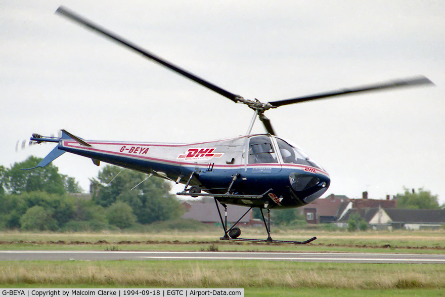 G-BEYA, 1977 Enstrom 280C Shark C/N 1104, Enstrom 280C at Cranfield's Air Show and Helifest in 1994.