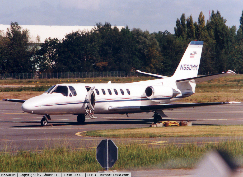 N560MM, 1993 Cessna 560 C/N 5600228, Parked at the General Aviation area...
