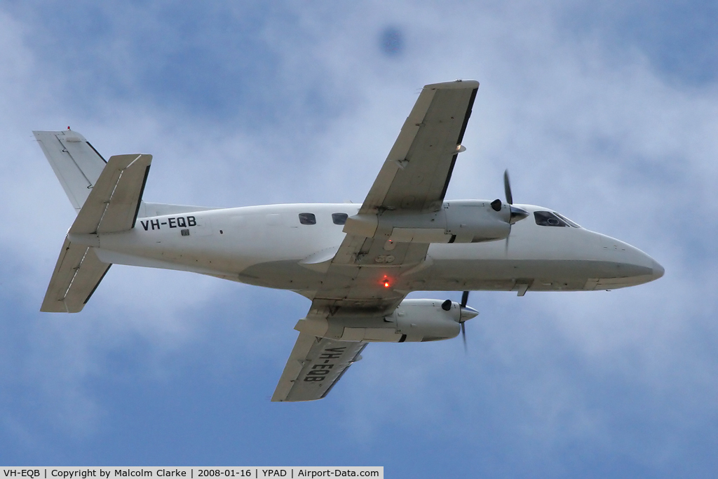 VH-EQB, 1979 Embraer EMB-110P1 Bandeirante C/N 110214, Embraer EMB-110P1 Bandeirante taking off from Adelaide International.