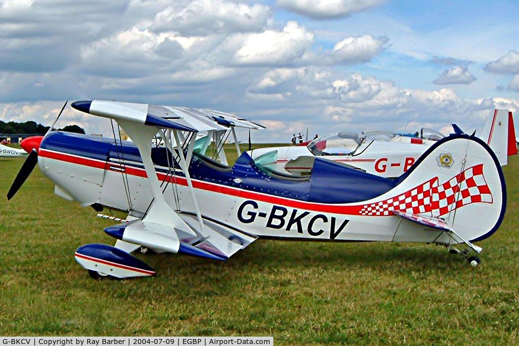 G-BKCV, 1990 EAA Acro Sport II C/N PFA 072A-10776,  EAA Acrosport II [PFA 072A-10776] Kemble~G 09/07/2004. Seen at the PFA Fly in 2004 Kemble UK.