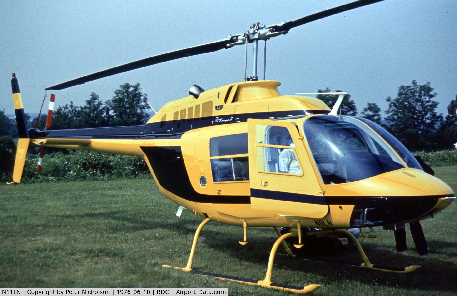 N11LN, 1975 Bell 206B JetRanger II C/N 1865, This Bell 206B JetRanger II attended the 1976 Reading Airshow.