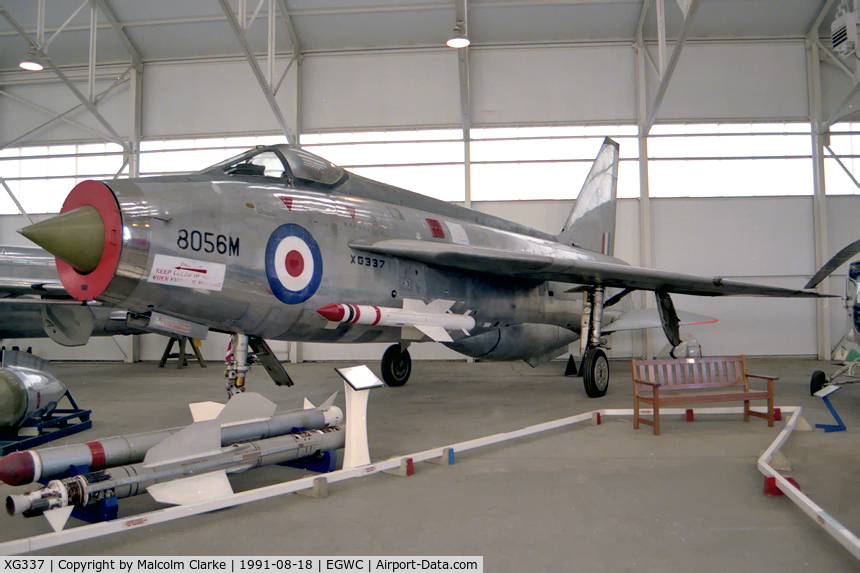 XG337, English Electric Lightning F.1 C/N 95026/1, English Electric Lightnng F1 at the Aerospace Museum, RAF Cosford.