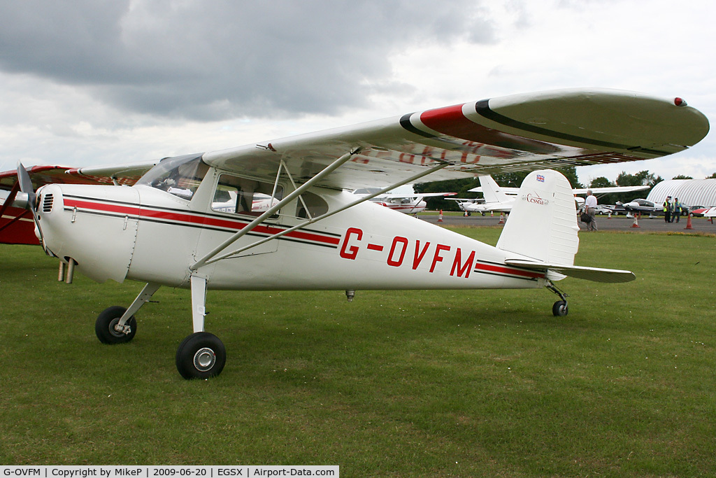G-OVFM, 1948 Cessna 120 C/N 14720, Visitor to the 2009 Air Britain fly-in.