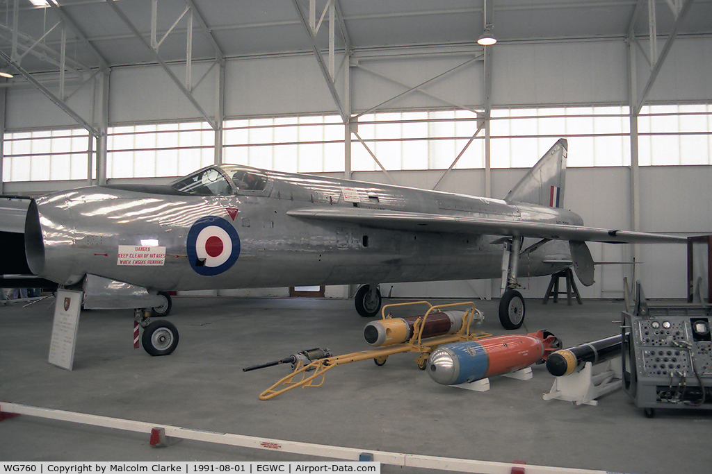 WG760, 1954 English Electric P.1A C/N 95001, English Electric Lightning P1A at the Aerospace Museum, RAF Cosford.