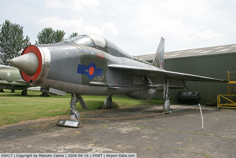 XS417, 1964 English Electric Lightning T.5 C/N 95002, English Electric Lightning F6 at the Newark Air Museum, UK in 2006.