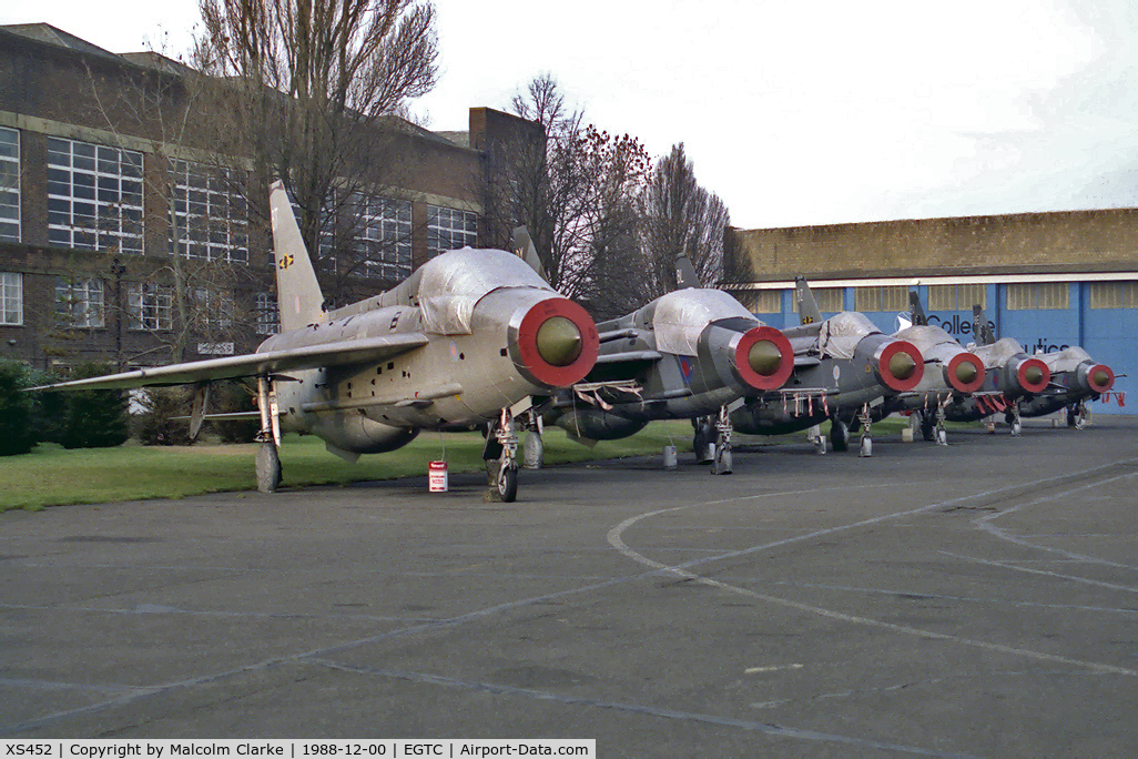 XS452, 1965 English Electric Lightning T.5 C/N 95012, English Electric Lightning T5 at Cranfield Airport.