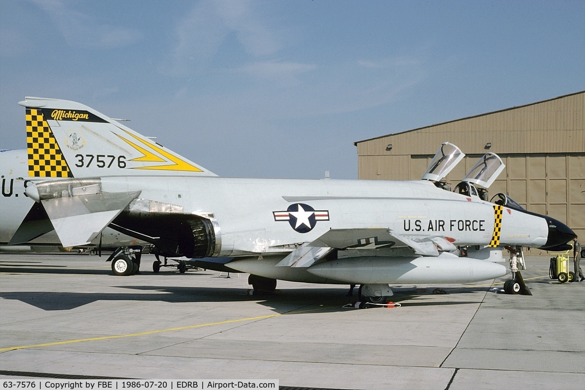 63-7576, 1963 McDonnell F-4C Phantom II C/N 625, Michigan ANG F-4C destined to be a battle damage repair aircraft at Bitburg AB, what a crime ...