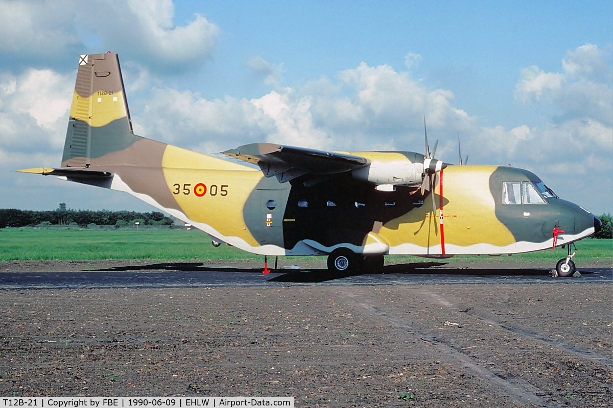 T12B-21, 1975 CASA C-212-100 Aviocar C/N A1-17-27, spanish Air Force CASA212 at Leeuwarden