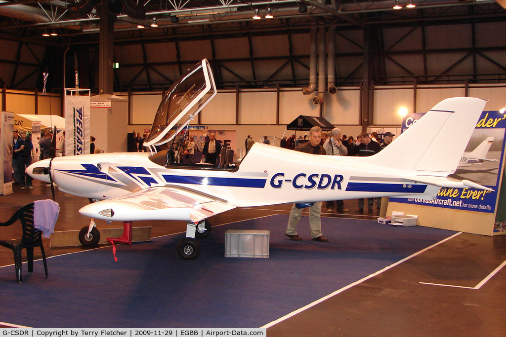 G-CSDR, 2008 Corvus CA22 C/N CA22-010, Exhibited at the NEC Birmingham (UK) - 2009 ' The Flying Show '