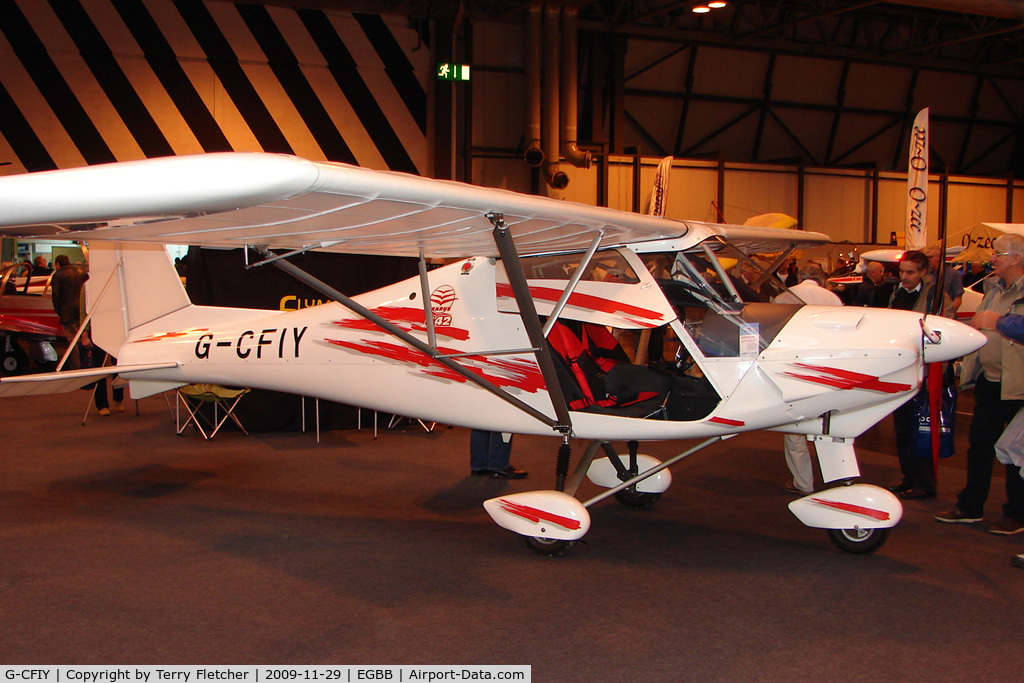 G-CFIY, 2008 Comco Ikarus C42 FB100 C/N 0804-6954, Exhibited at the NEC Birmingham (UK) - 2009 ' The Flying Show '