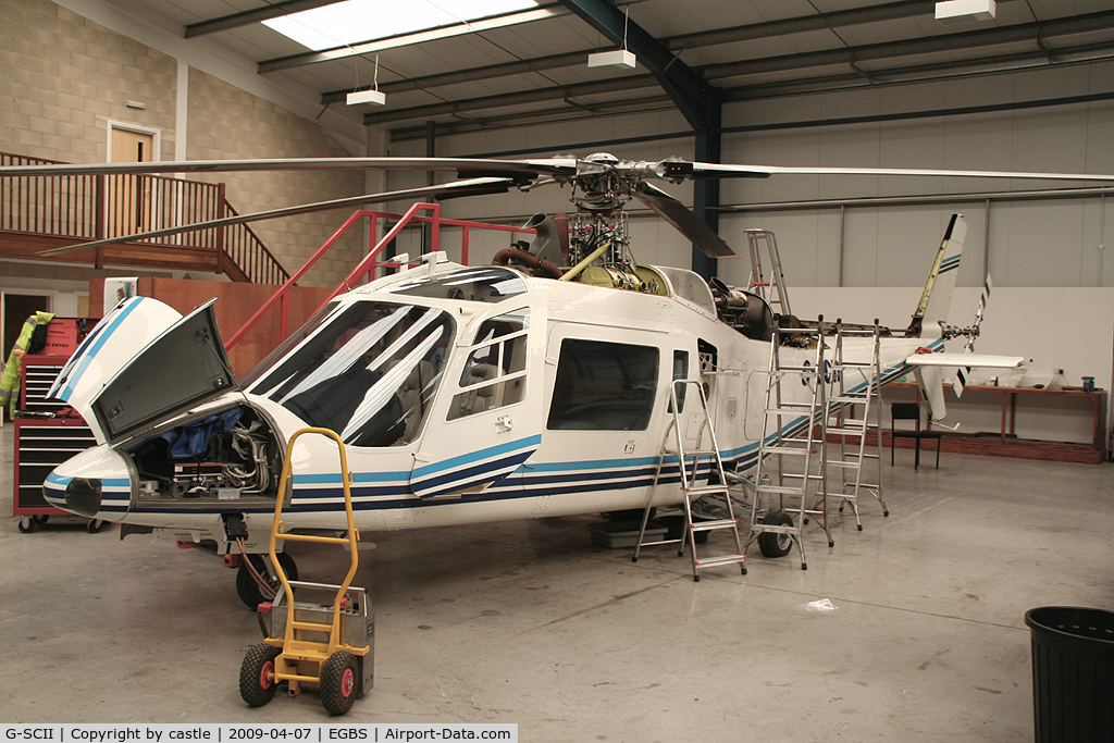 G-SCII, 1990 Agusta A-109C C/N 7628, Seen here @ Shobdon