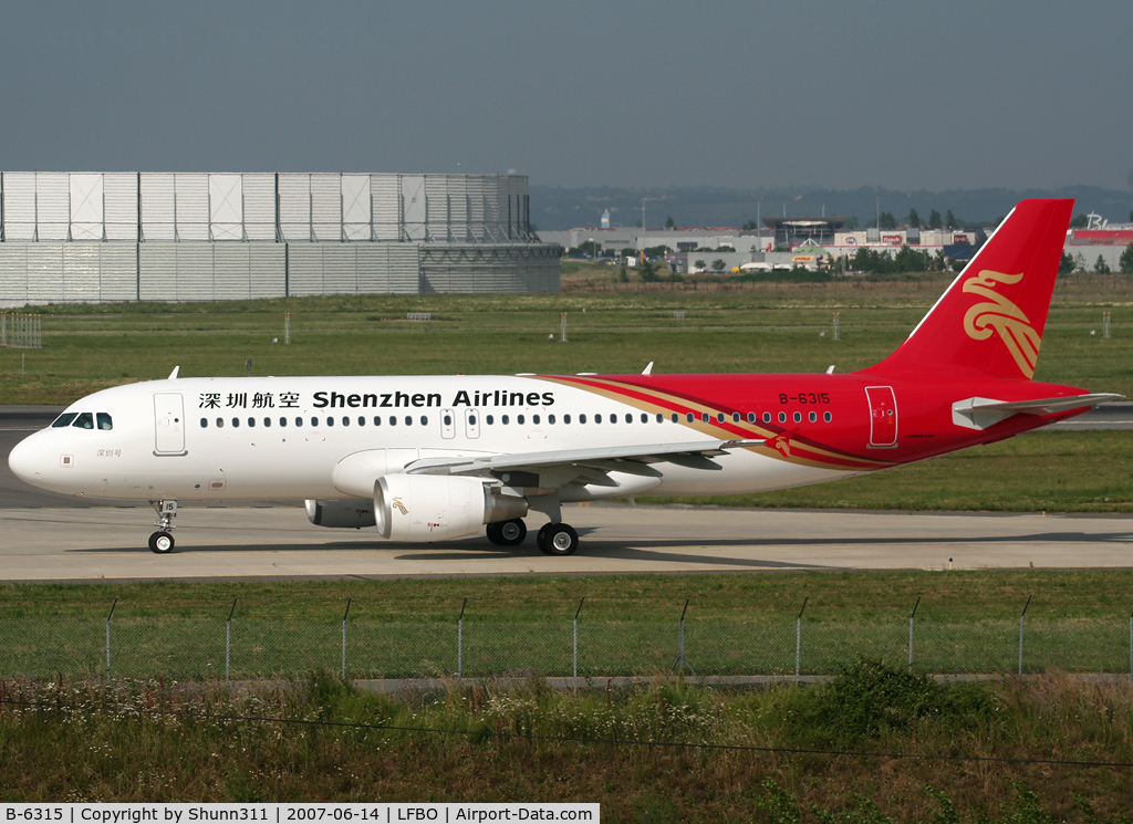 B-6315, 2007 Airbus A320-214 C/N 3153, Delivery day...