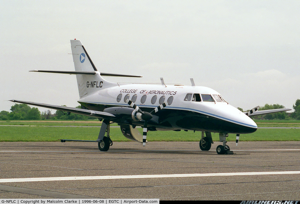 G-NFLC, 1969 Handley Page HP137 Jetstream 1 C/N 222, Handley Page HP-137 Jetstream 1. At Cranfield's celebration of the 50th anniversary of the College of Aeronautics in 1996.