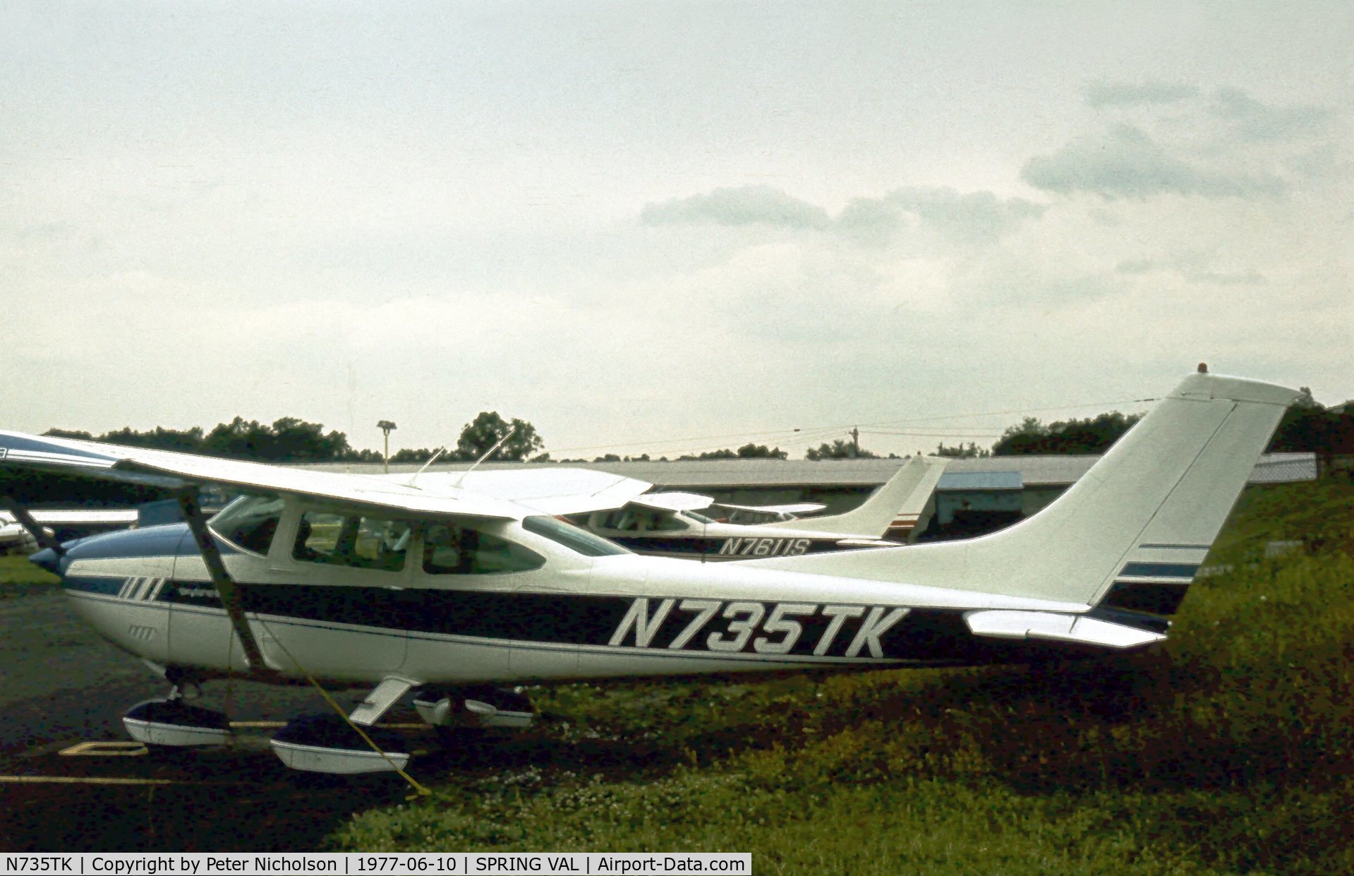 N735TK, 1977 Cessna 182Q Skylane C/N 18265669, Cessna 182Q Skylane parked at Spring Valley Airport, New York State in the Summer of 1977 - the airport closed in 1985.