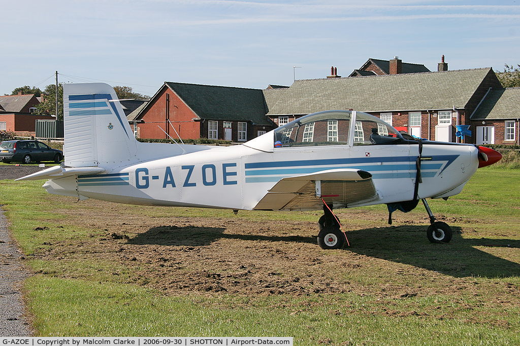 G-AZOE, 1969 Victa Airtourer 115 C/N 528, AESL Glos-Airtourer Series 115 at Shotton Airfield, UK.