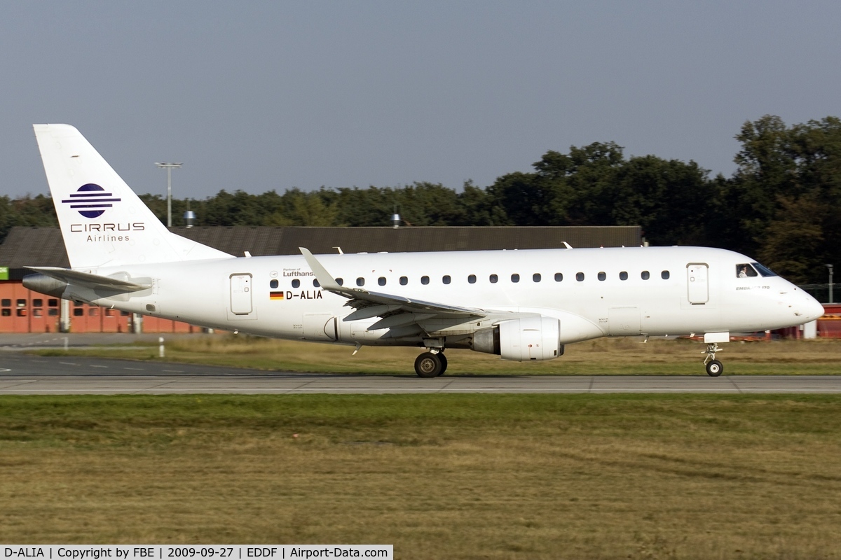 D-ALIA, 2002 Embraer 170LR (ERJ-170-100LR) C/N 17000006, departing EDDF via RW18W