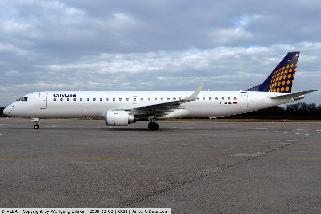 D-AEBA, 2009 Embraer 195LR (ERJ-190-200LR) C/N 19000314, visitor