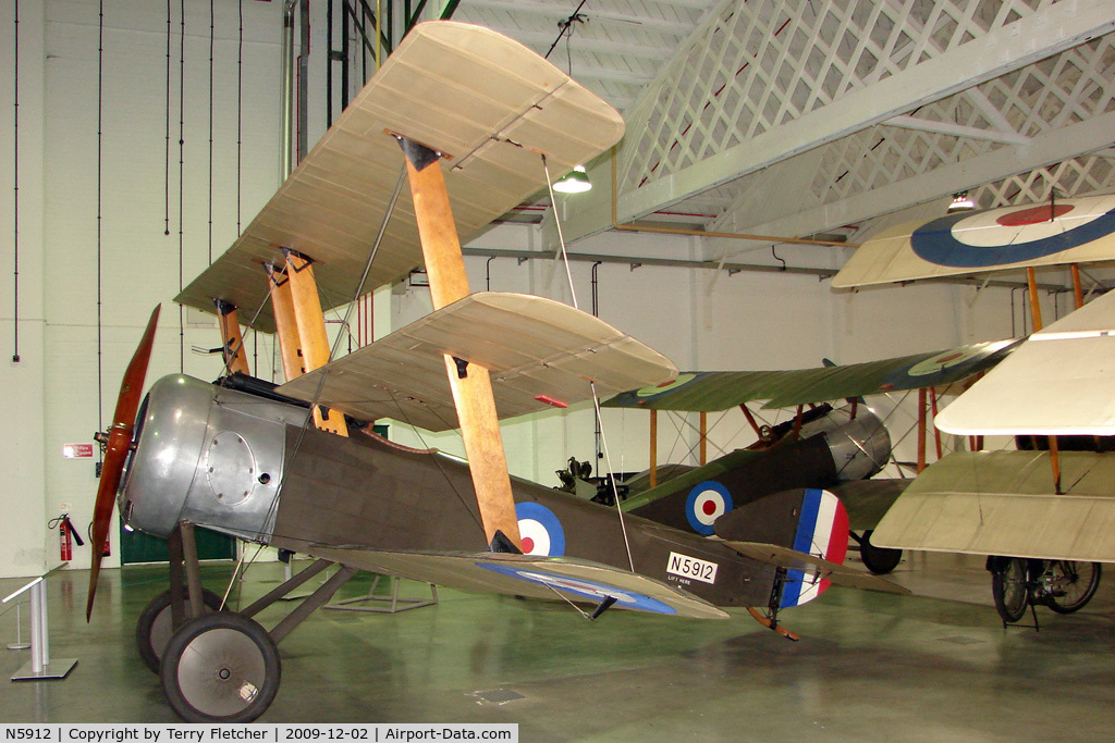 N5912, 1917 Sopwith Triplane C/N Not found N5912, 1917 built Sopwith Triplane - one of only two examples left in the world today - exhibited in the RAF Museum Hendon , UK