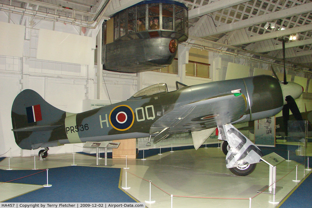 HA457, Hawker Tempest II C/N Not found HA457, HA457 / PR536  exhibited in the RAF Museum Hendon , UK