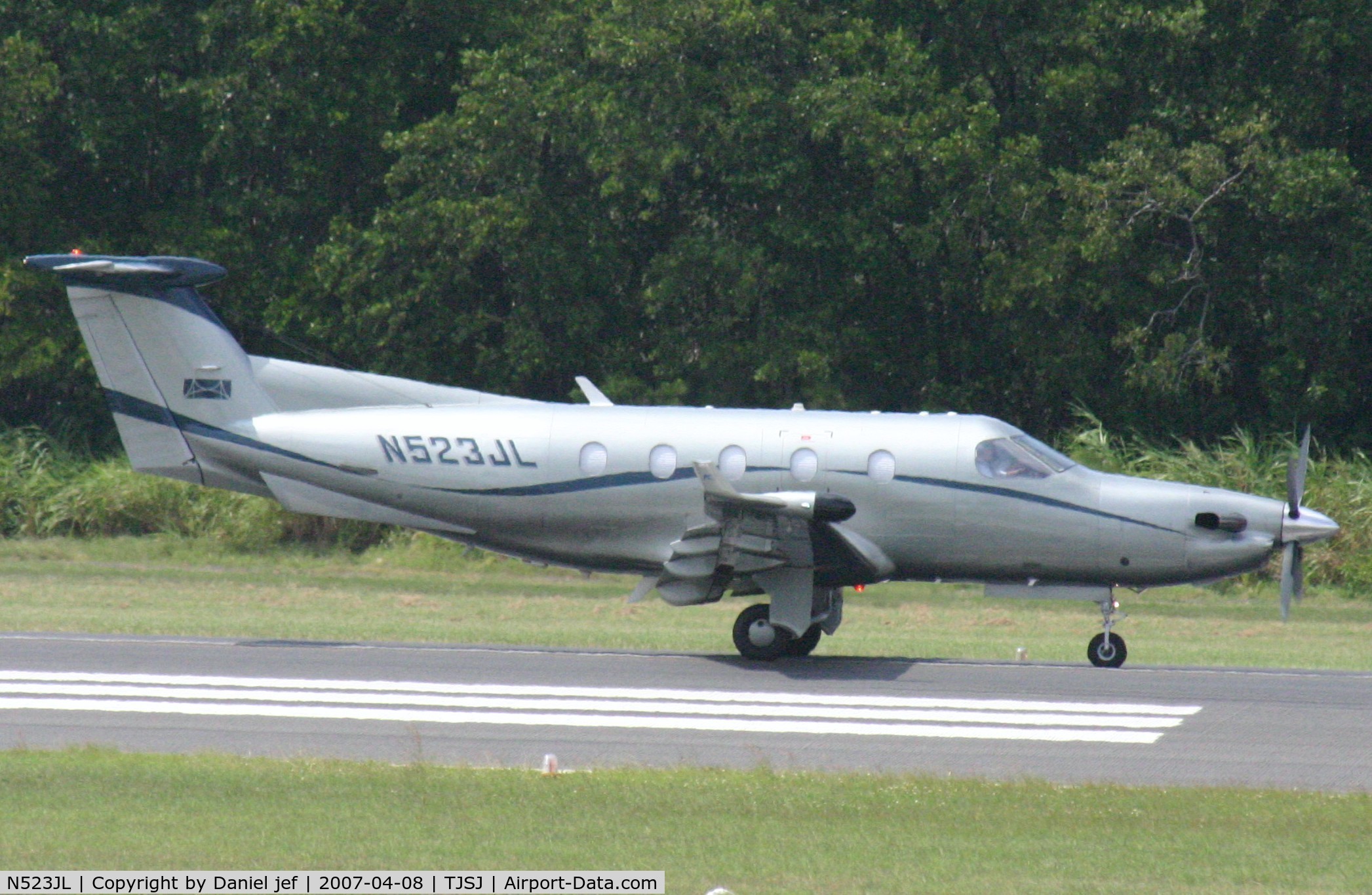 N523JL, 2003 Pilatus PC-12/45 C/N 523, N523JL departing San Juan