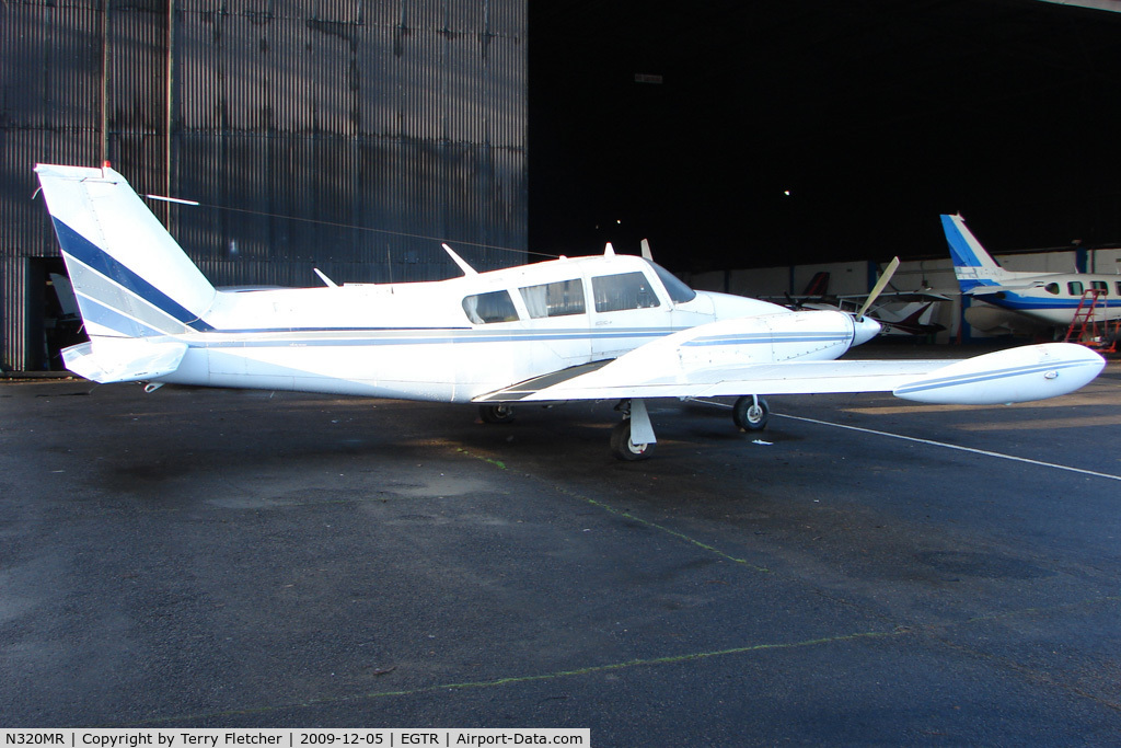 N320MR, 1969 Piper PA-30-160 C Twin Comanche C/N 30-1917, Unmarked Piper PA-30 at Elstree