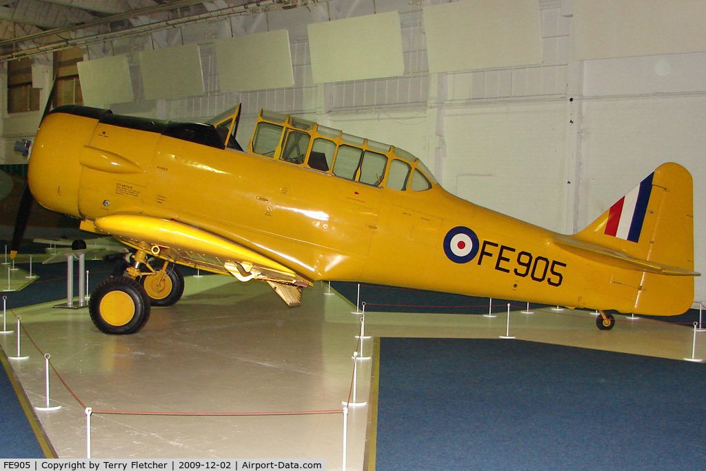 FE905, Noorduyn AT-16 Harvard IIB C/N 14-639, Harvard , ex 42-12392 and LN-BNM - now exhibited in the RAF Museum Hendon , UK