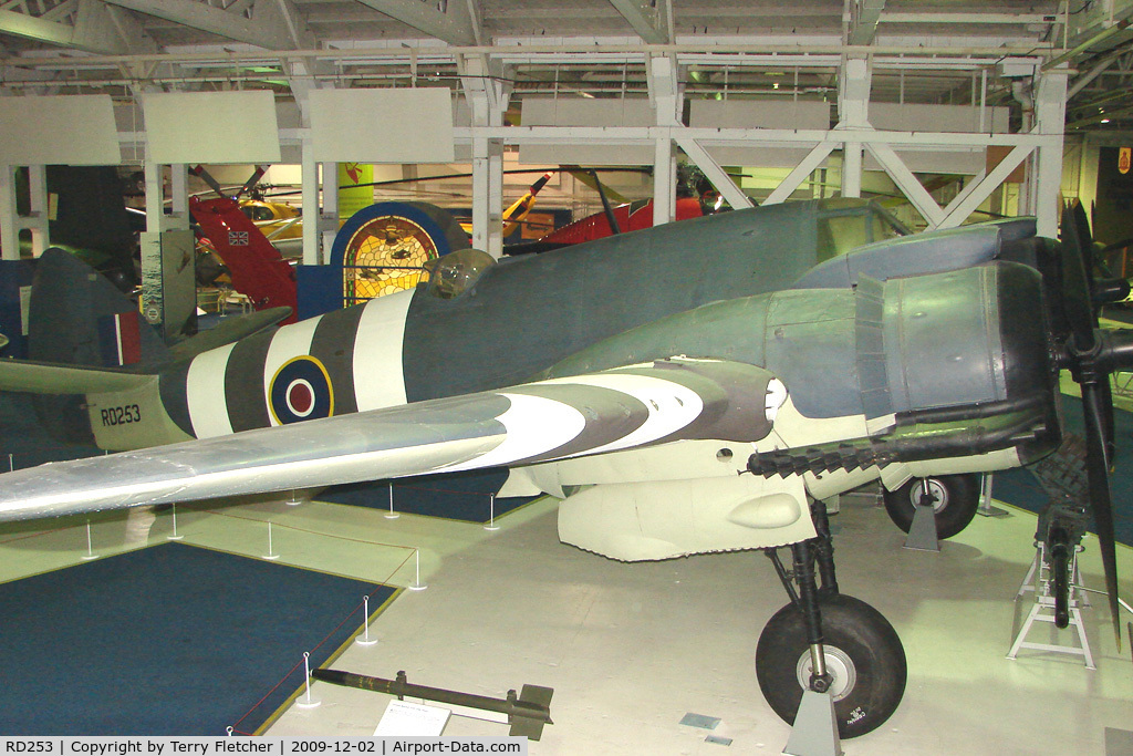 RD253, Bristol Beaufighter TF.X C/N Not found RD253, Bristol Beaufighter TF exhibited in the RAF Museum Hendon , UK