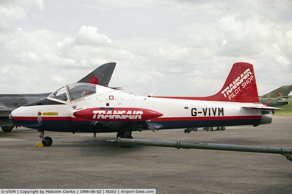G-VIVM, 1964 BAC 84 Jet Provost T.5P C/N PAC/W/23907, BAC 84 Jet Provost T5A at Duxfords Classic Jet & Fighter Display in 1996.