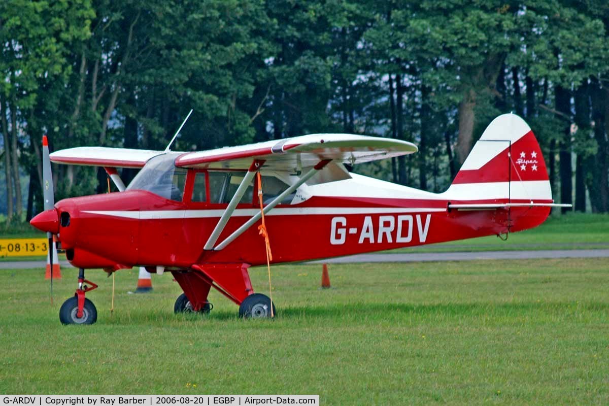 G-ARDV, 1960 Piper PA-22-160 Tri Pacer C/N 22-7487, Piper PA-22-160 Tri Pacer [22-7487] Kemble~G 20/08/2006. Seen at PFA Flying for Fun Kemble 2006