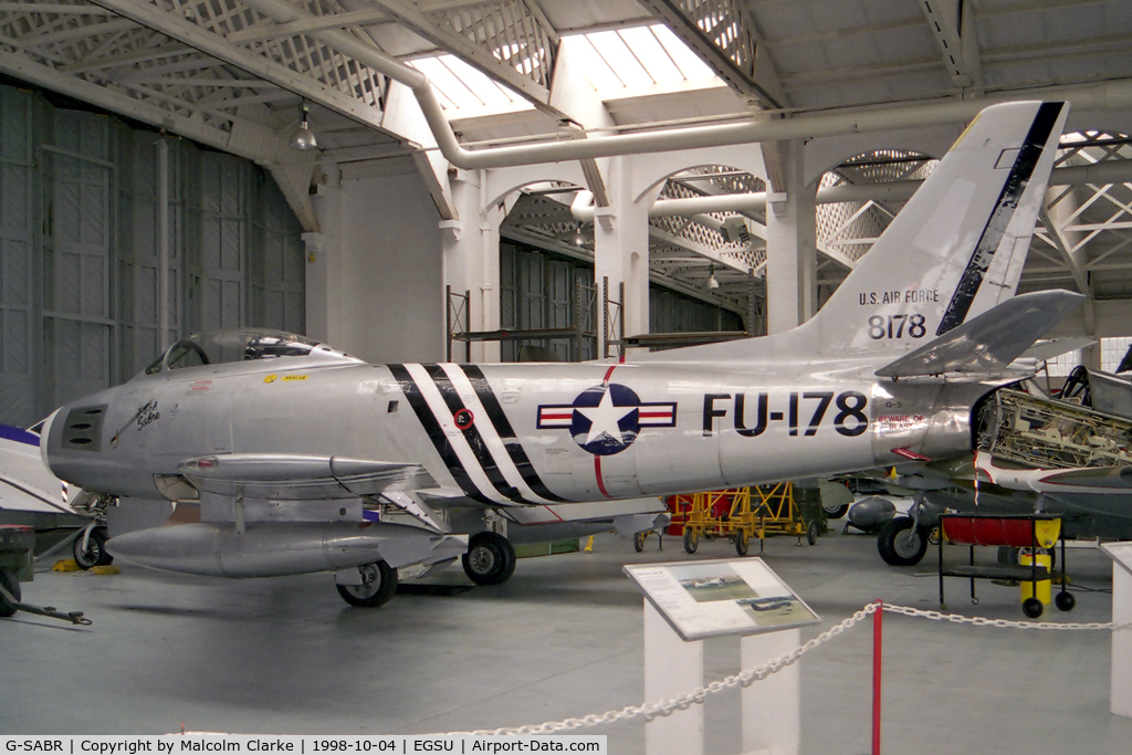 G-SABR, 1948 North American F-86A Sabre C/N 151-083 (151-43547), North American F-86A Sabre. As 8178 of the USAF at the Imperial War Museum, Duxford.