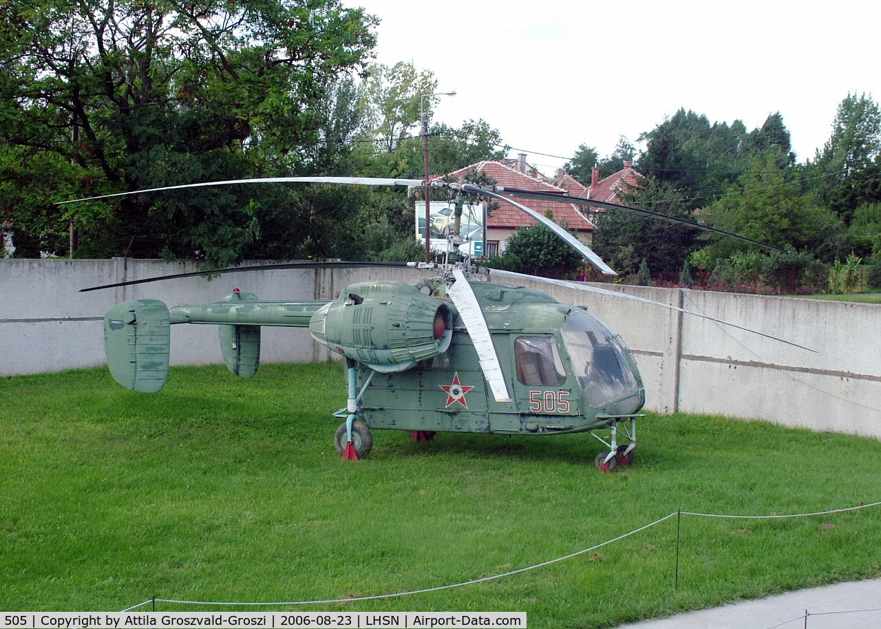 505, 1970 Kamov Ka-26 Hoodlum C/N 7001505, Szolnok-Szandaszölös airplane museum.