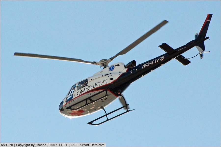 N54178, 2006 Eurocopter AS-350B-3 Ecureuil Ecureuil C/N 4178, N54178 in flight at McCarran Intl. Airport, Las Vegas