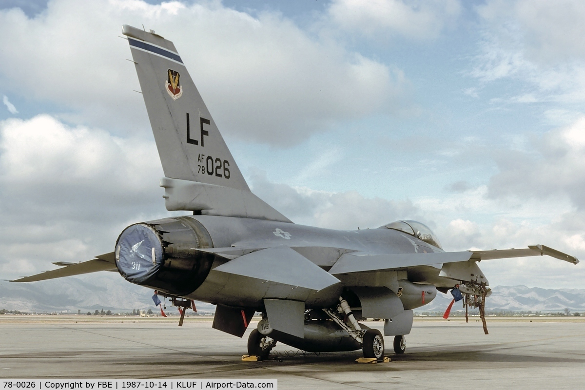 78-0026, General Dynamics F-16A Fighting Falcon C/N 61-32, F-16A Block10 at Luke AFB