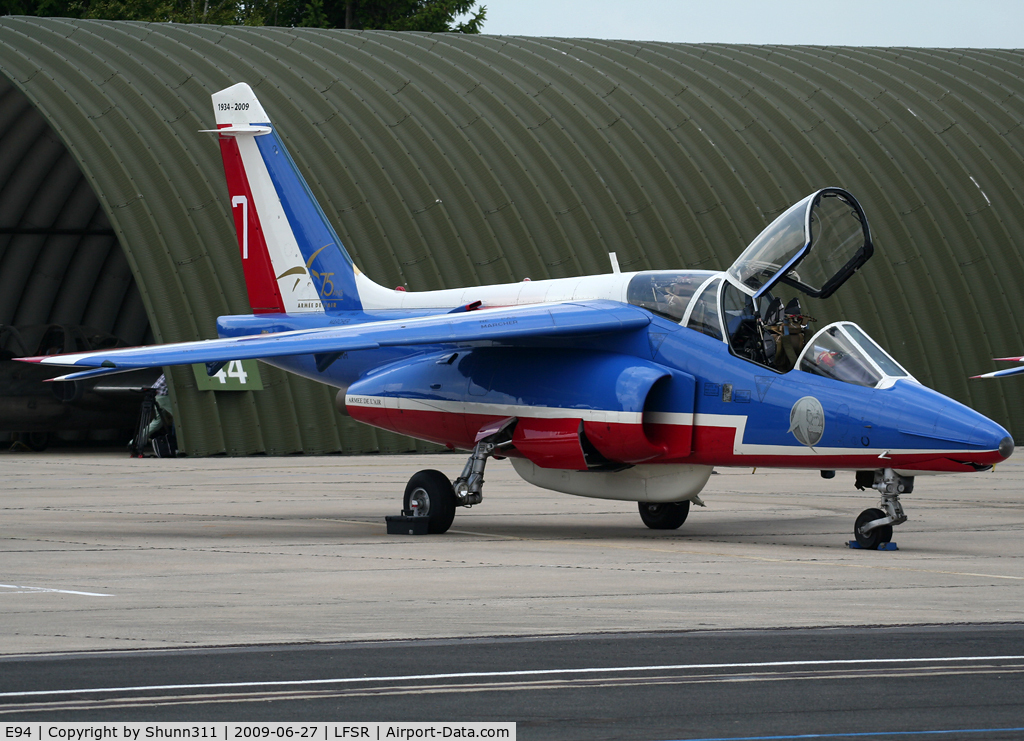 E94, Dassault-Dornier Alpha Jet E C/N E94, Used as a demo aircraft during LFSR Airshow 2009