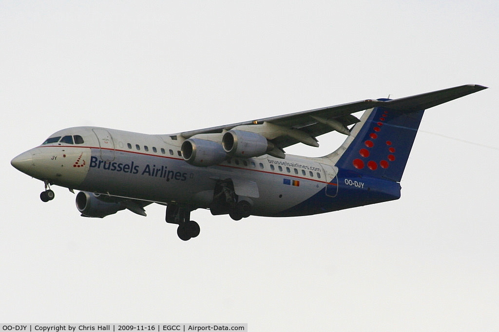 OO-DJY, 1997 British Aerospace Avro 146-RJ85 C/N E.2302, Brussels Airlines