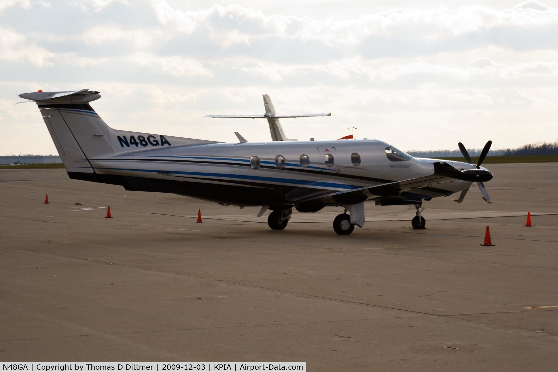 N48GA, 2006 Pilatus PC-12/47 C/N 780, N48GA on Byerly Ramp Peoria Illinois